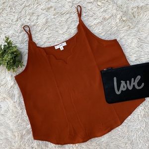 E & M Scalloped Cami 💗 Rust